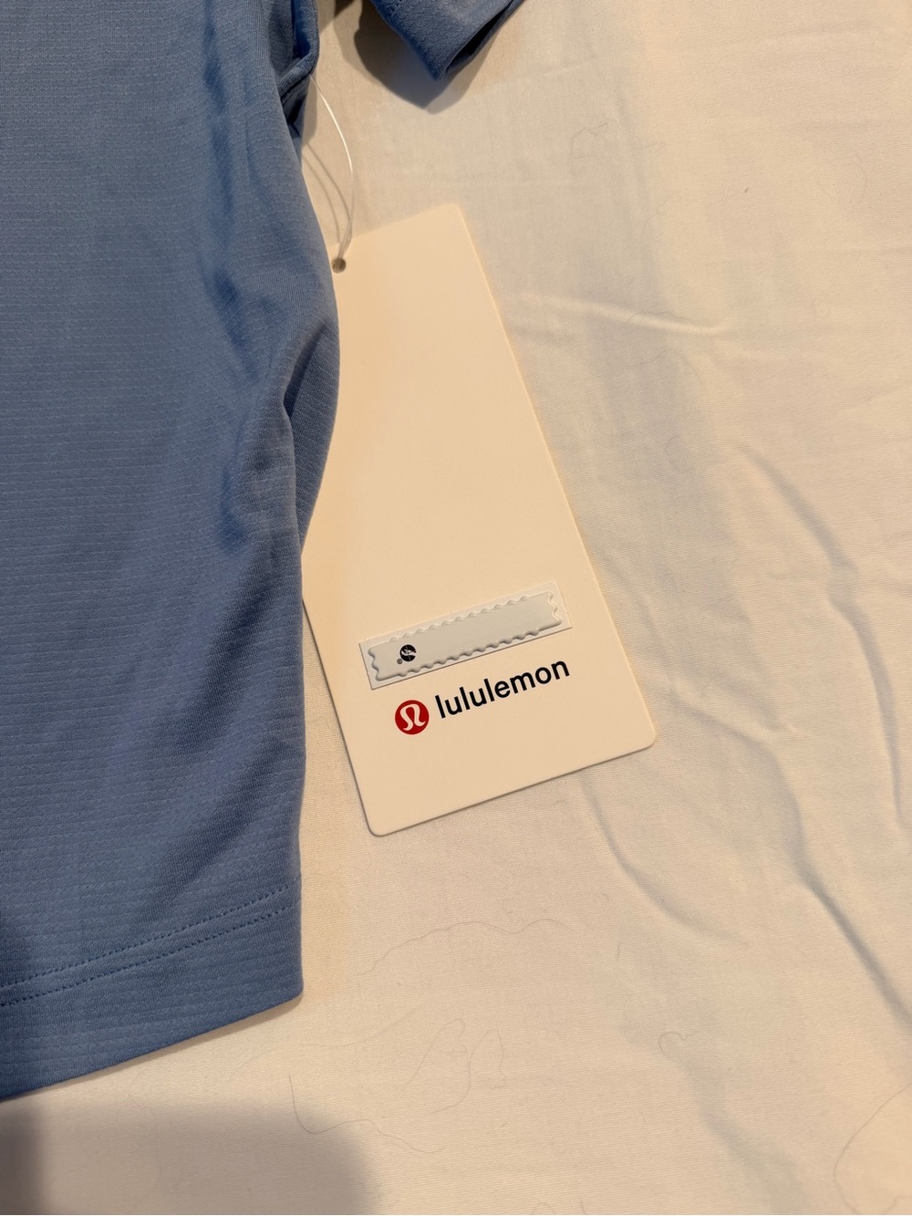 lululemon Dusty Blue Short Sleeve Cropped Athletic Top - Picture 2 of 6